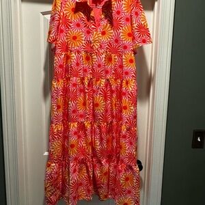 Vibrant Floral Maxi Dress